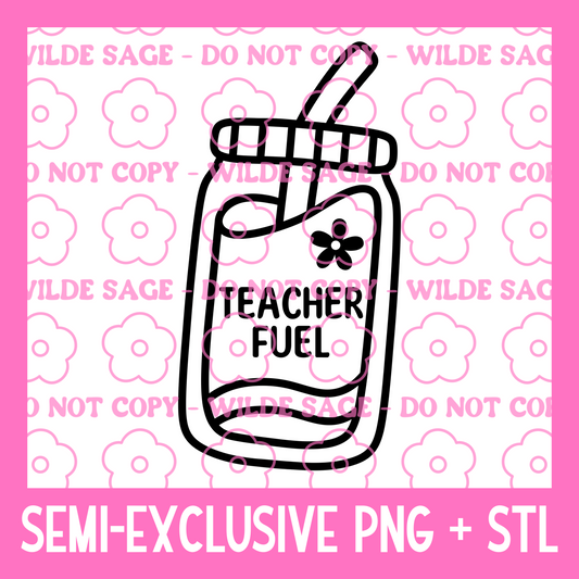 Teacher Fuel PNG and STL