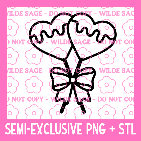 Heart Suckers PNG and STL