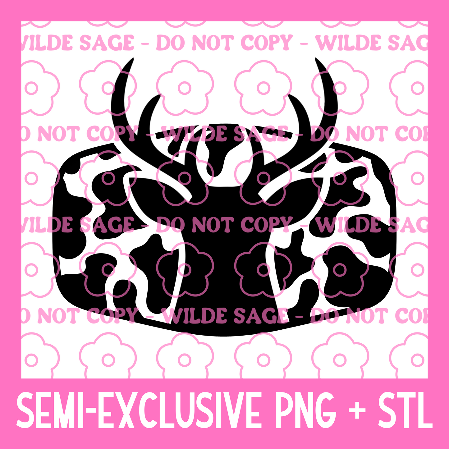 Camo Deer PNG and STL