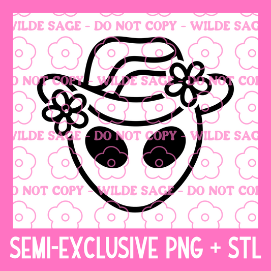 Cowboy Alien PNG and STL