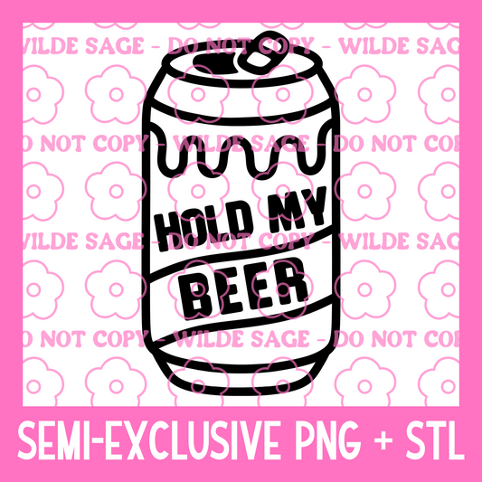 Hold My Beer PNG and STL