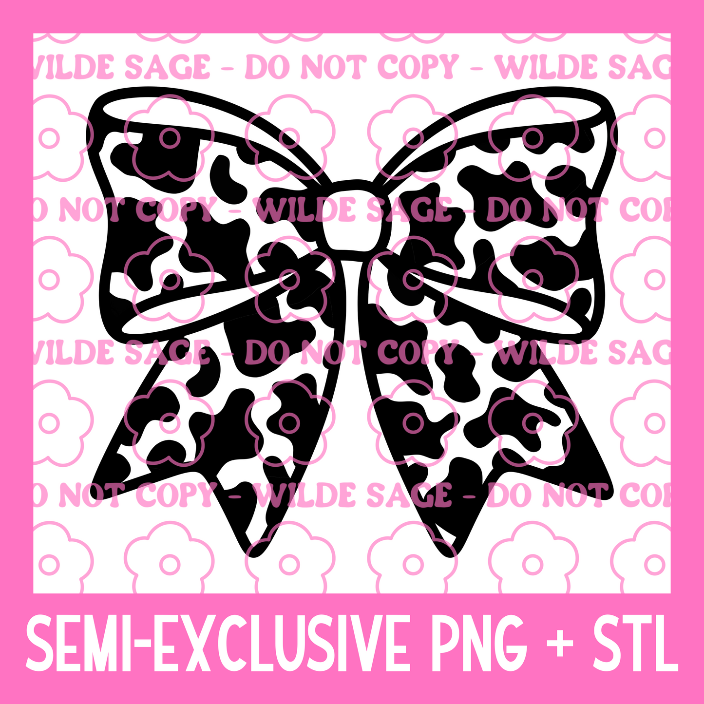 Camo Bow PNG and STL
