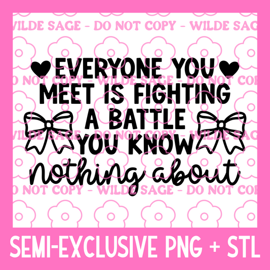 Fighting a Battle PNG and STL