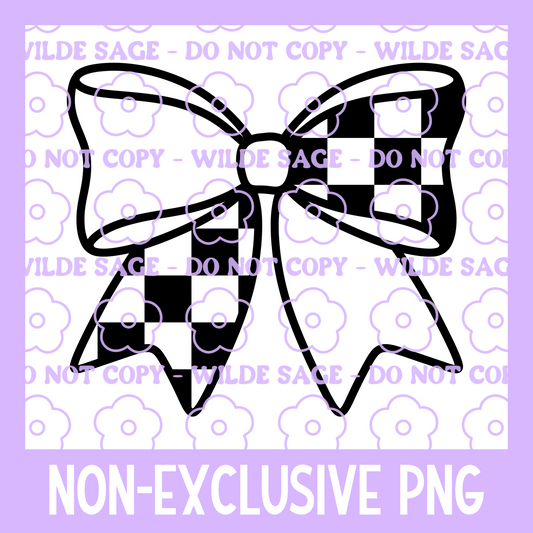 Checker Bow PNG