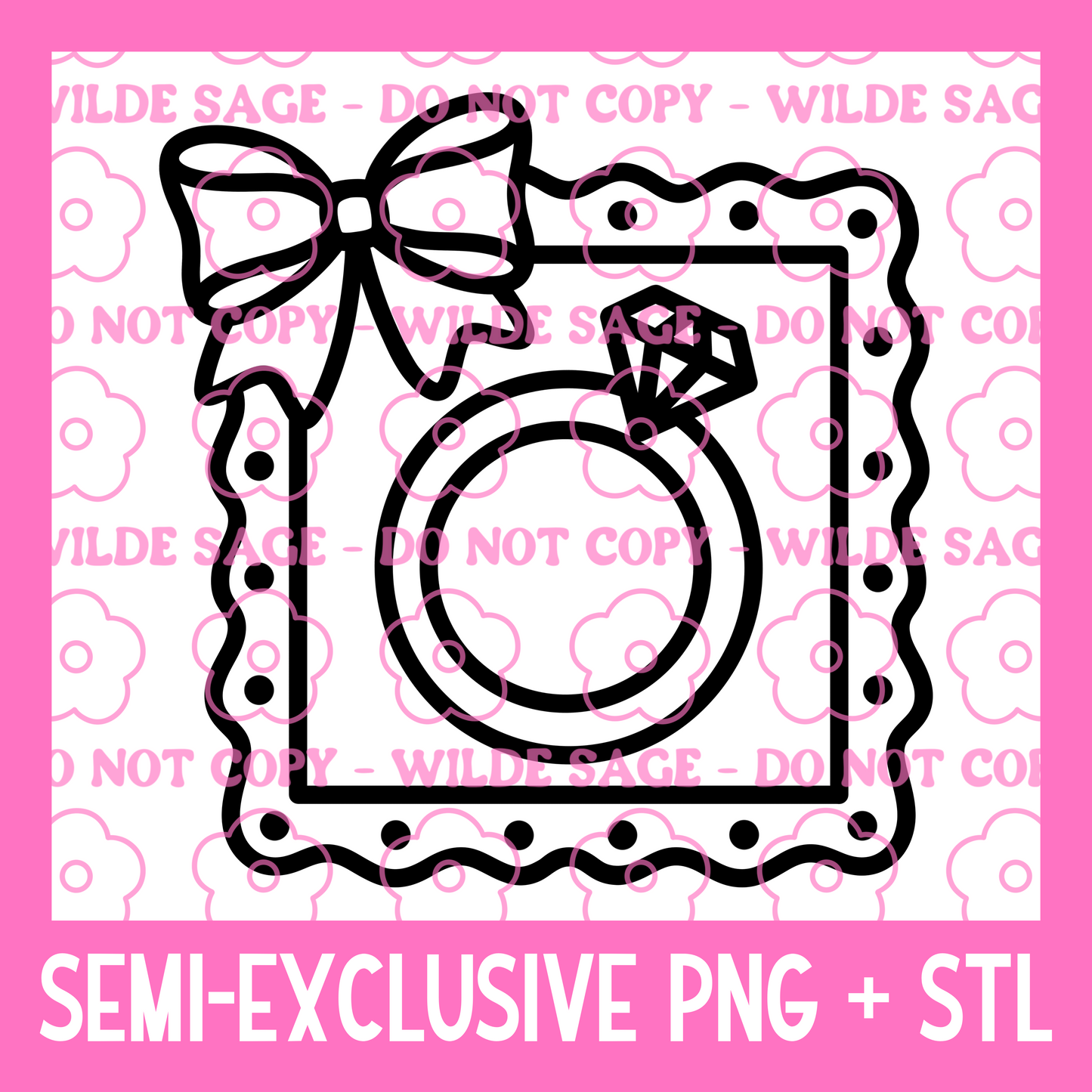 Ring Frame PNG and STL