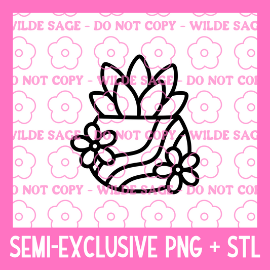 Flower Plant PNG and STL