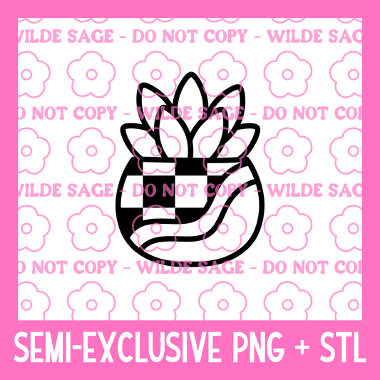 Checker Plant PNG and STL