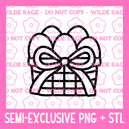Egg Basket PNG and STL