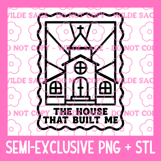 Church Frame PNG and STL