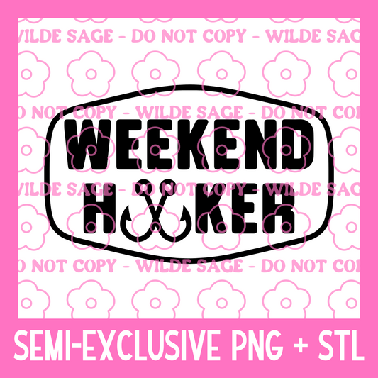Weekend Patch PNG and STL