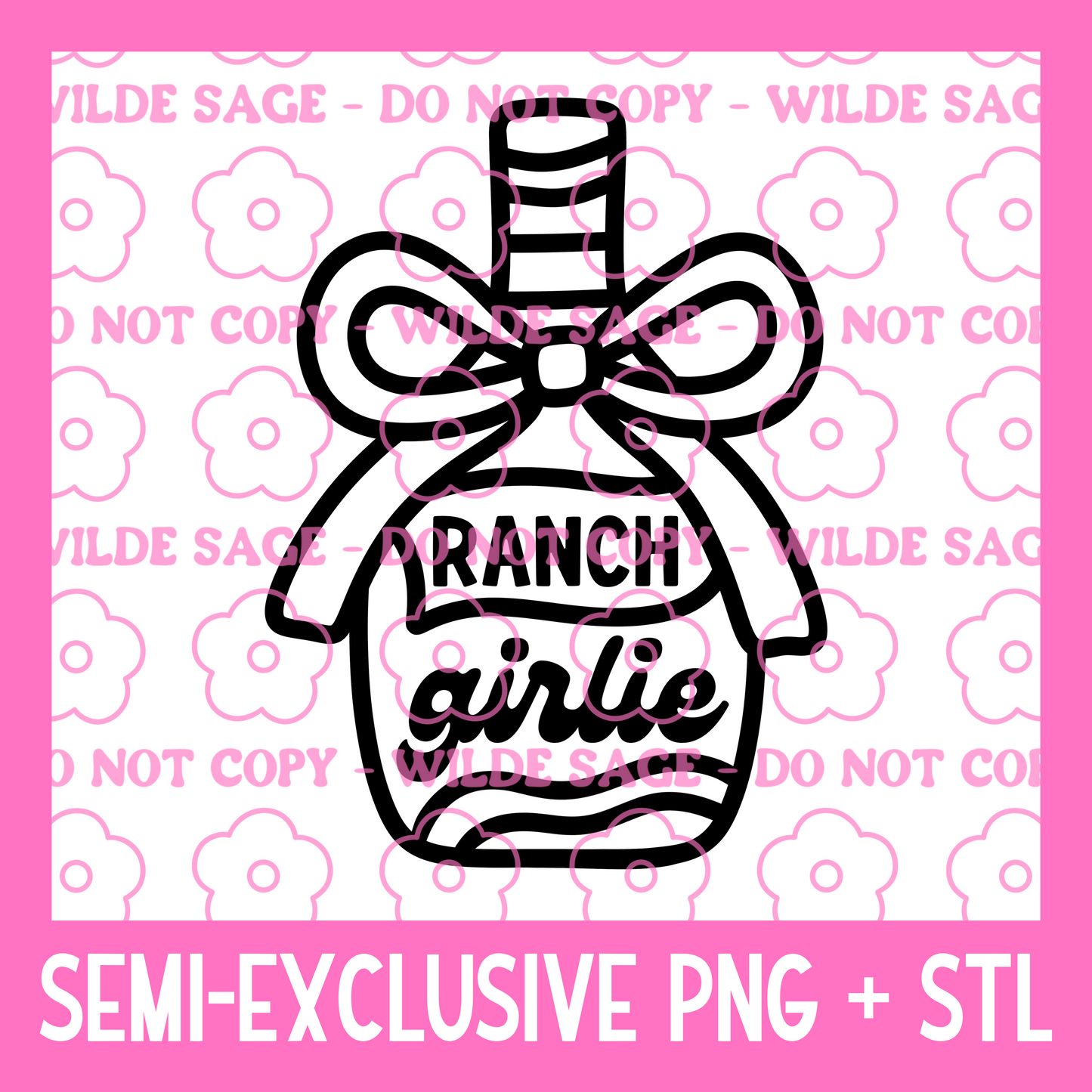 Ranch Girlie PNG and STL
