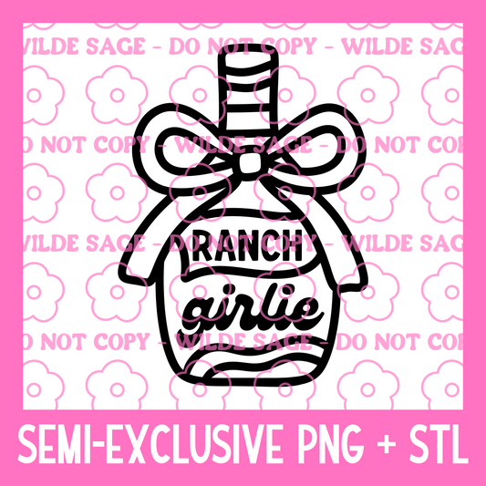 Ranch Girlie PNG and STL