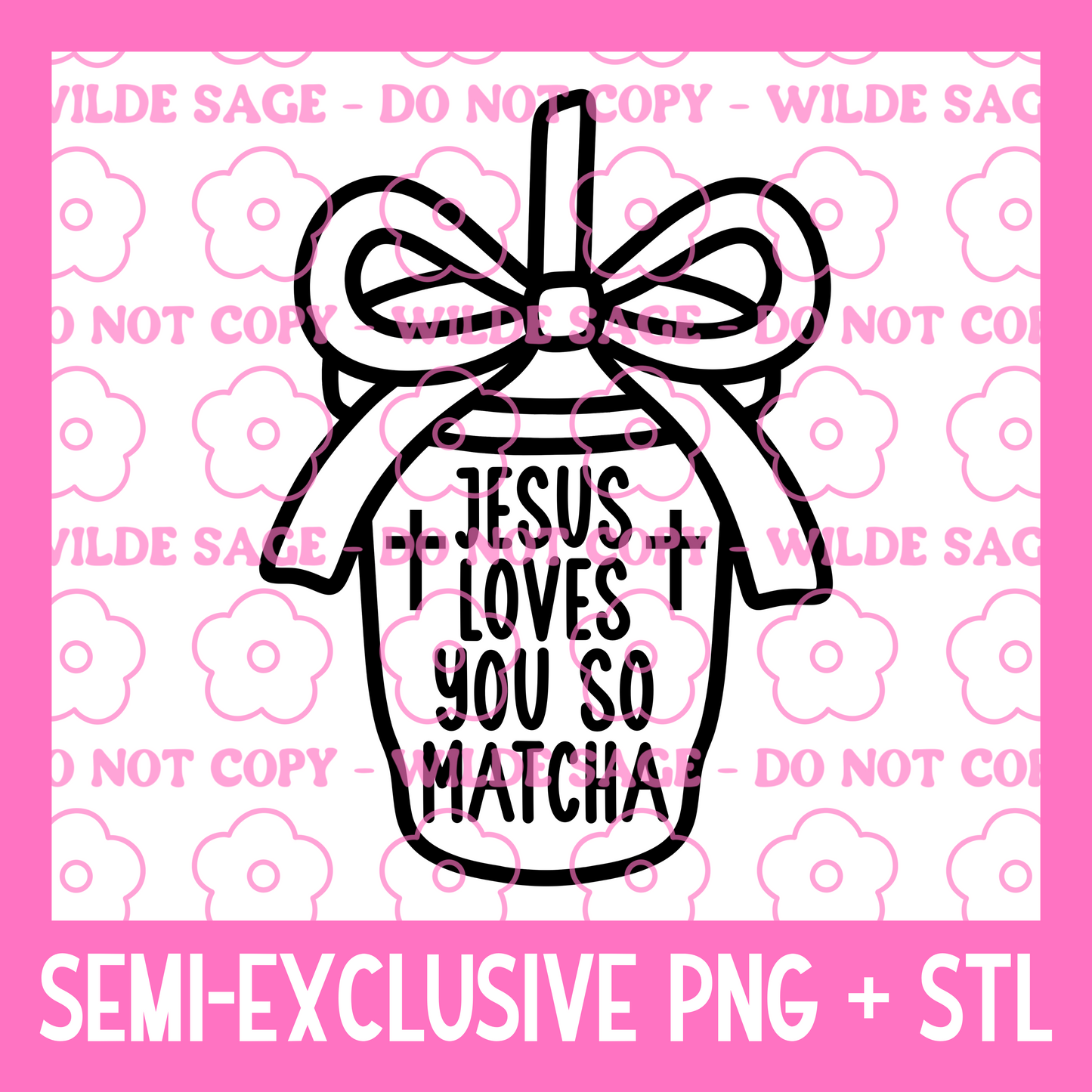 Jesus Matcha PNG and STL