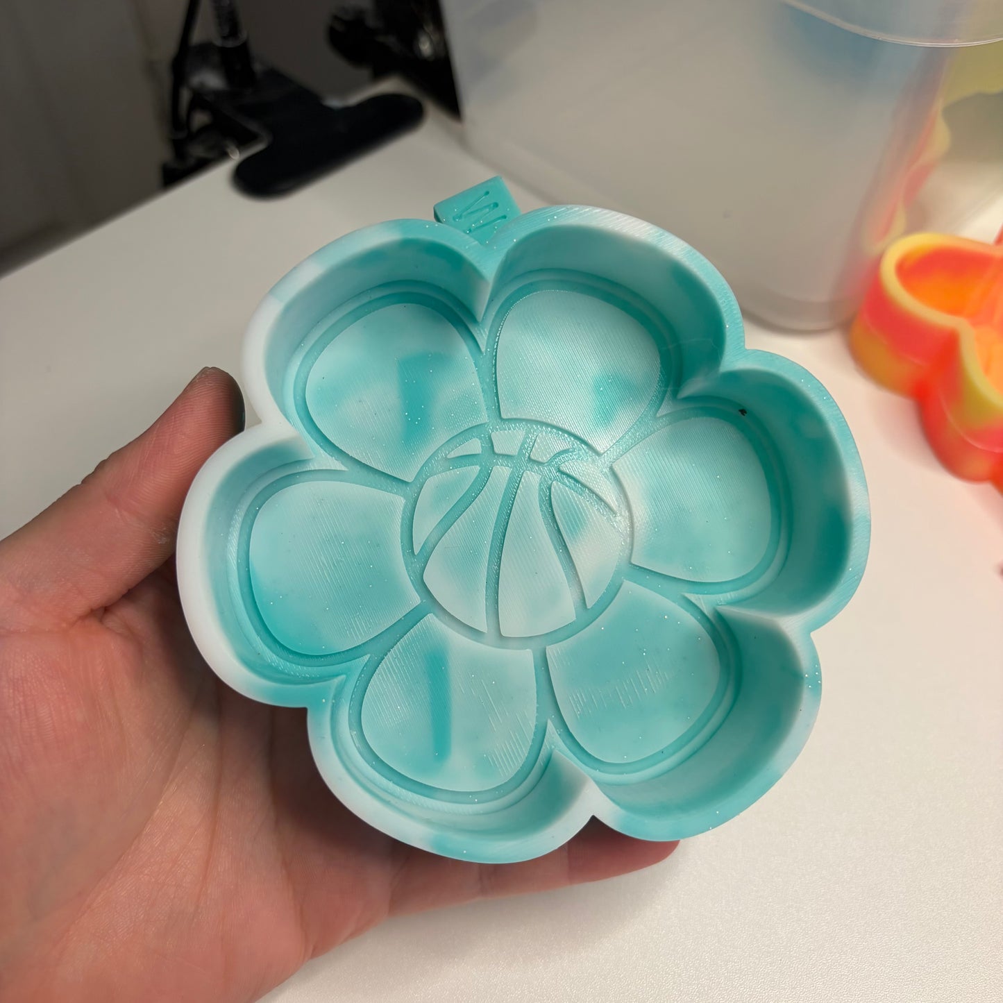 basketball flower - please read description