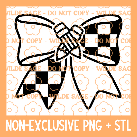 Teacher Bow PNG & STL