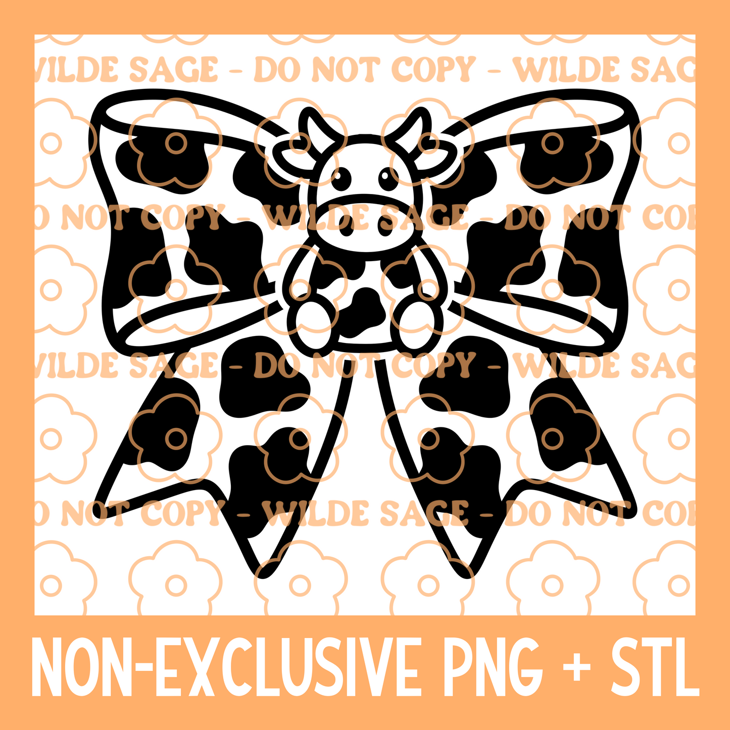 Cow Bow PNG & STL