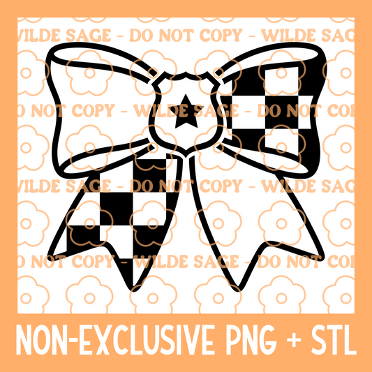 Police Badge Bow PNG & STL