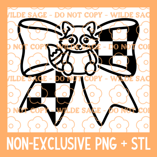 Raccoon Bow PNG & STL