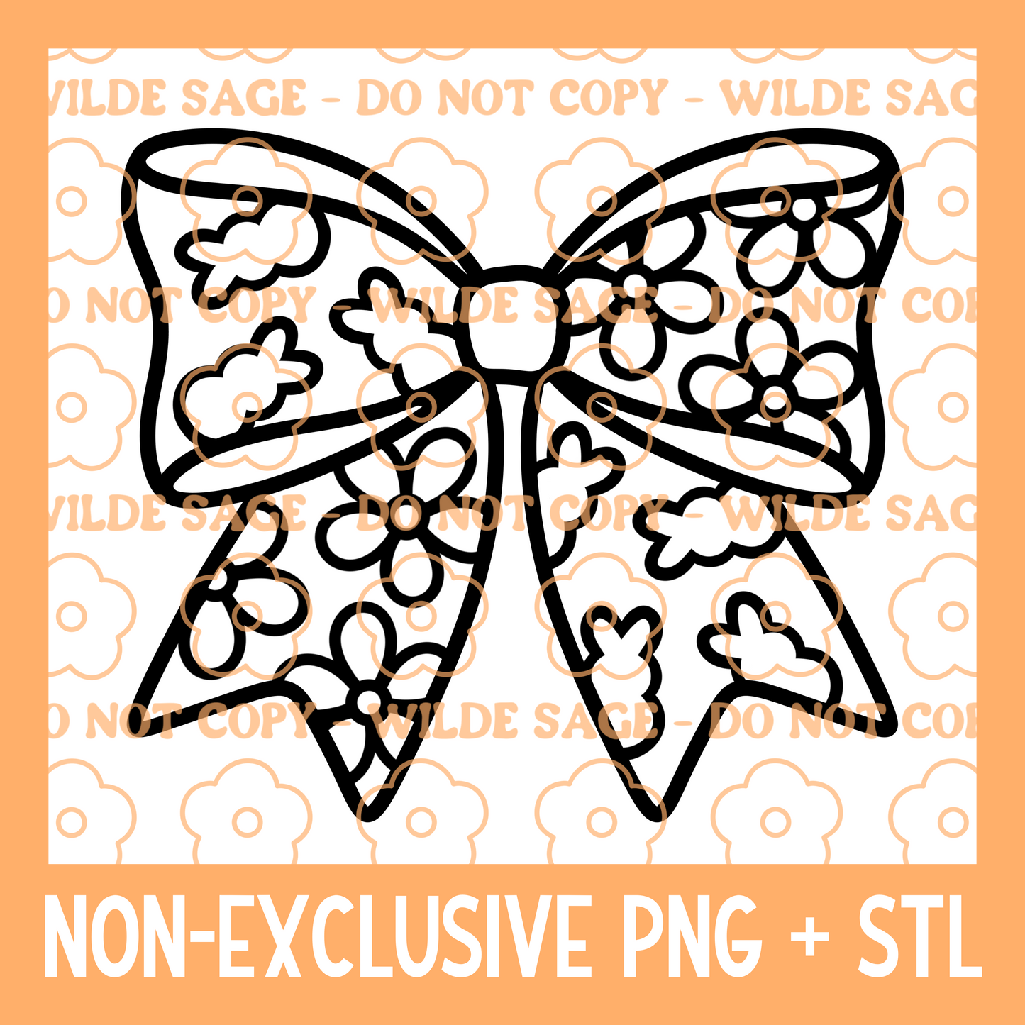 Peep Easter Bow PNG & STL
