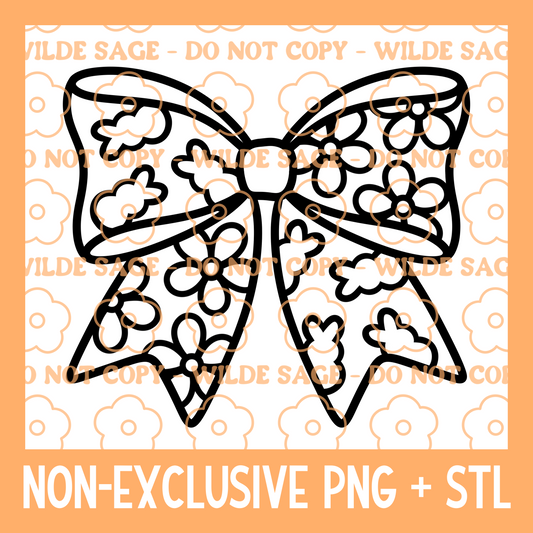 Peep Easter Bow PNG & STL