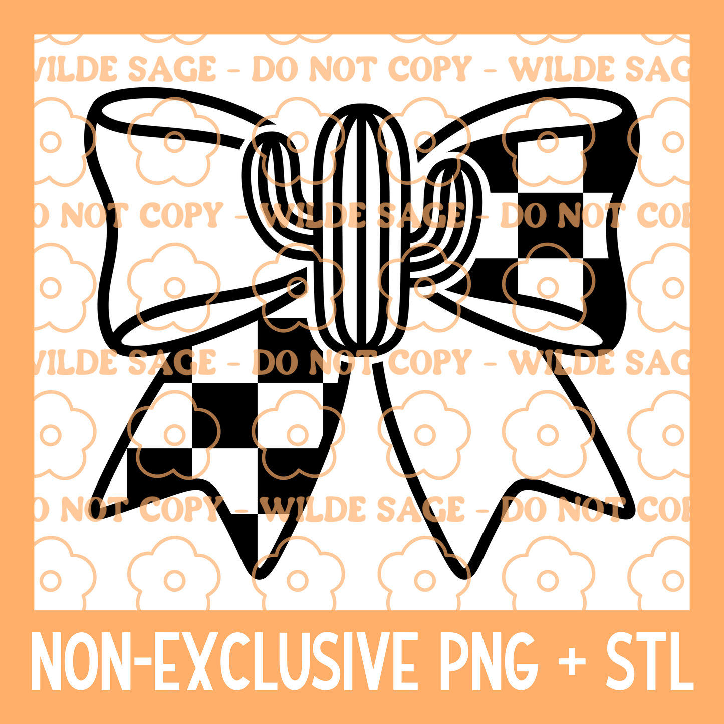 Cactus Bow PNG & STL