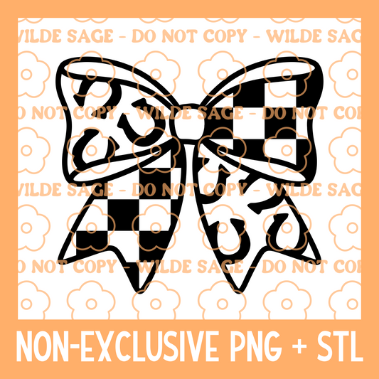 Horse Shoe Bow PNG & STL