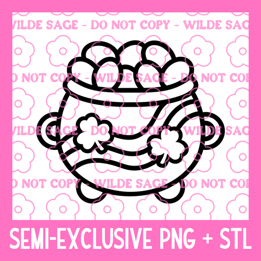 Pot of Gold PNG and STL