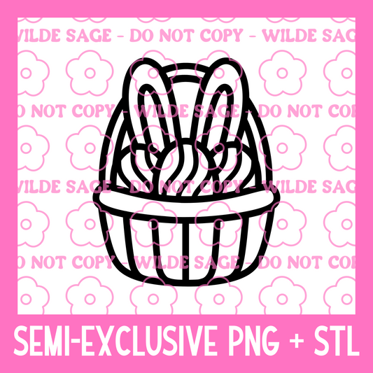 Bunny Basket PNG and STL