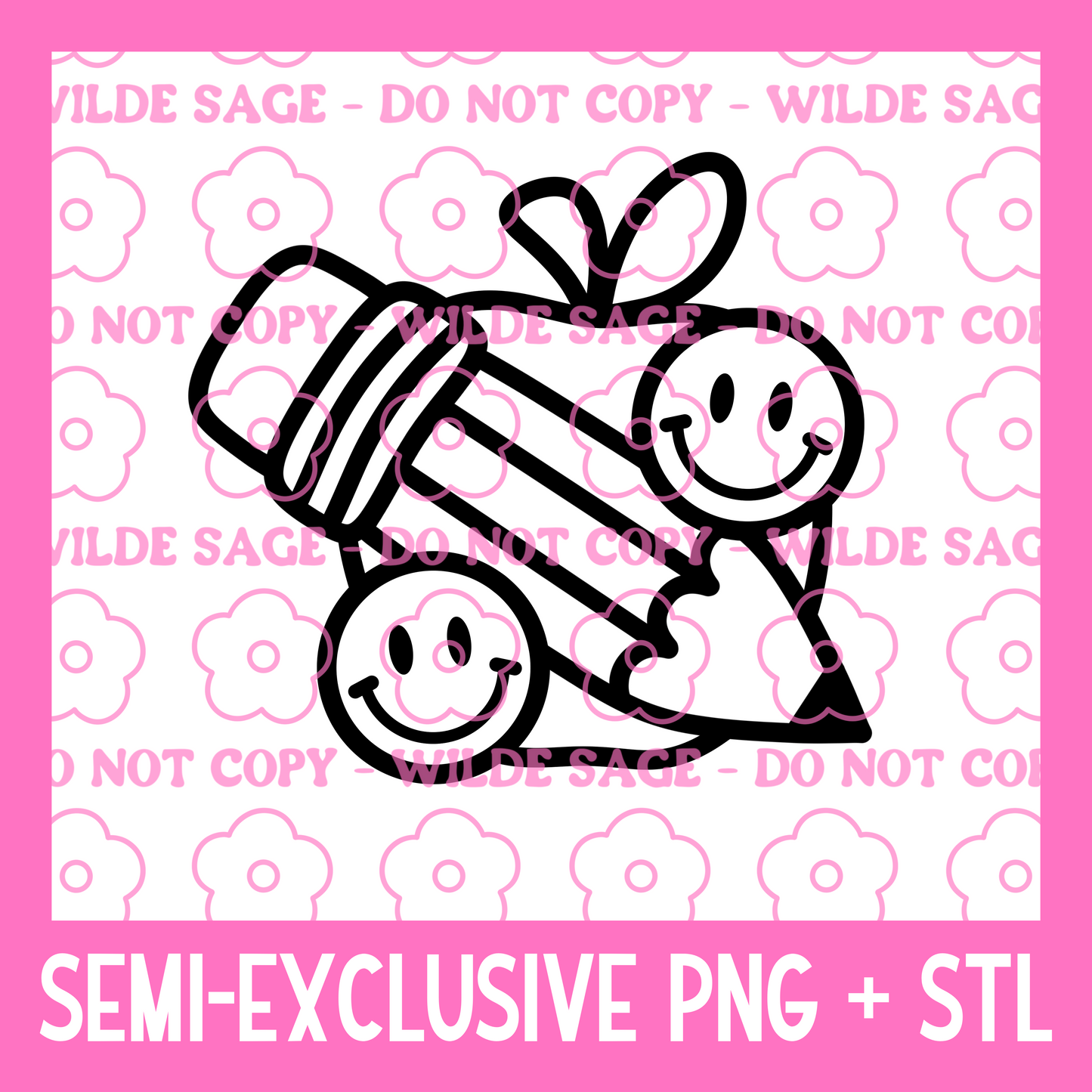 Pencil Apple PNG and STL