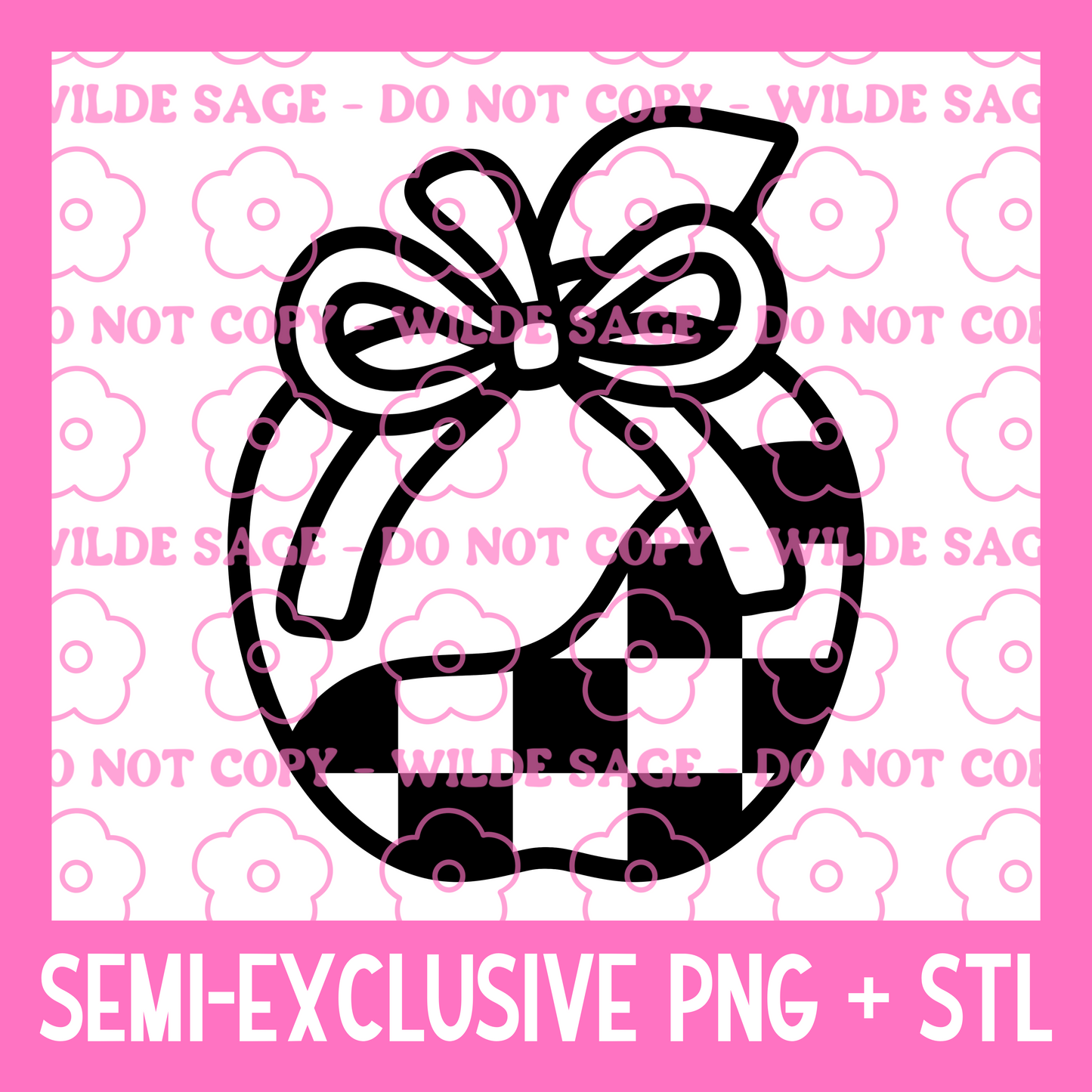 Checker Apple PNG and STL