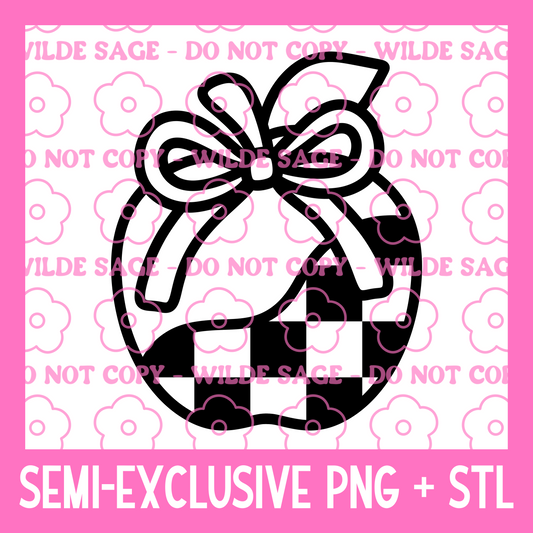 Checker Apple PNG and STL
