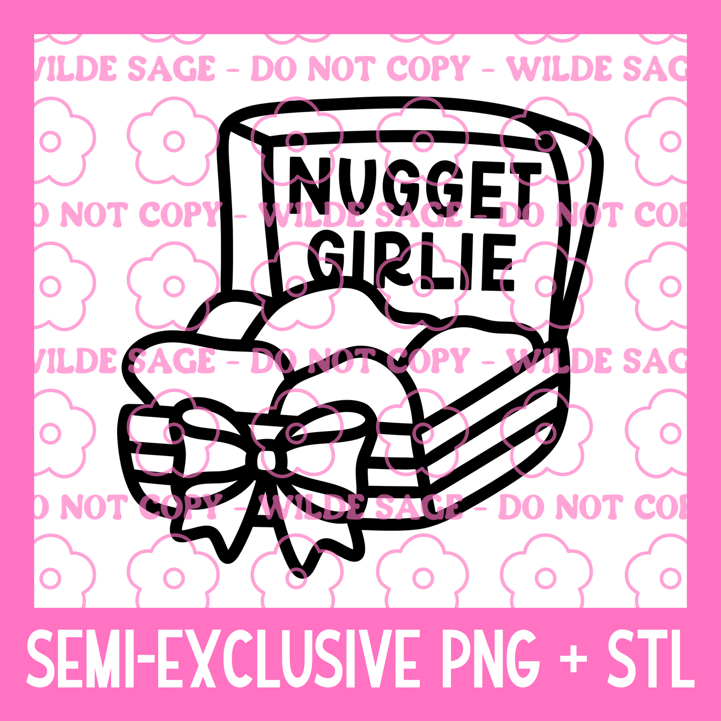 Nugget Girlie PNG and STL