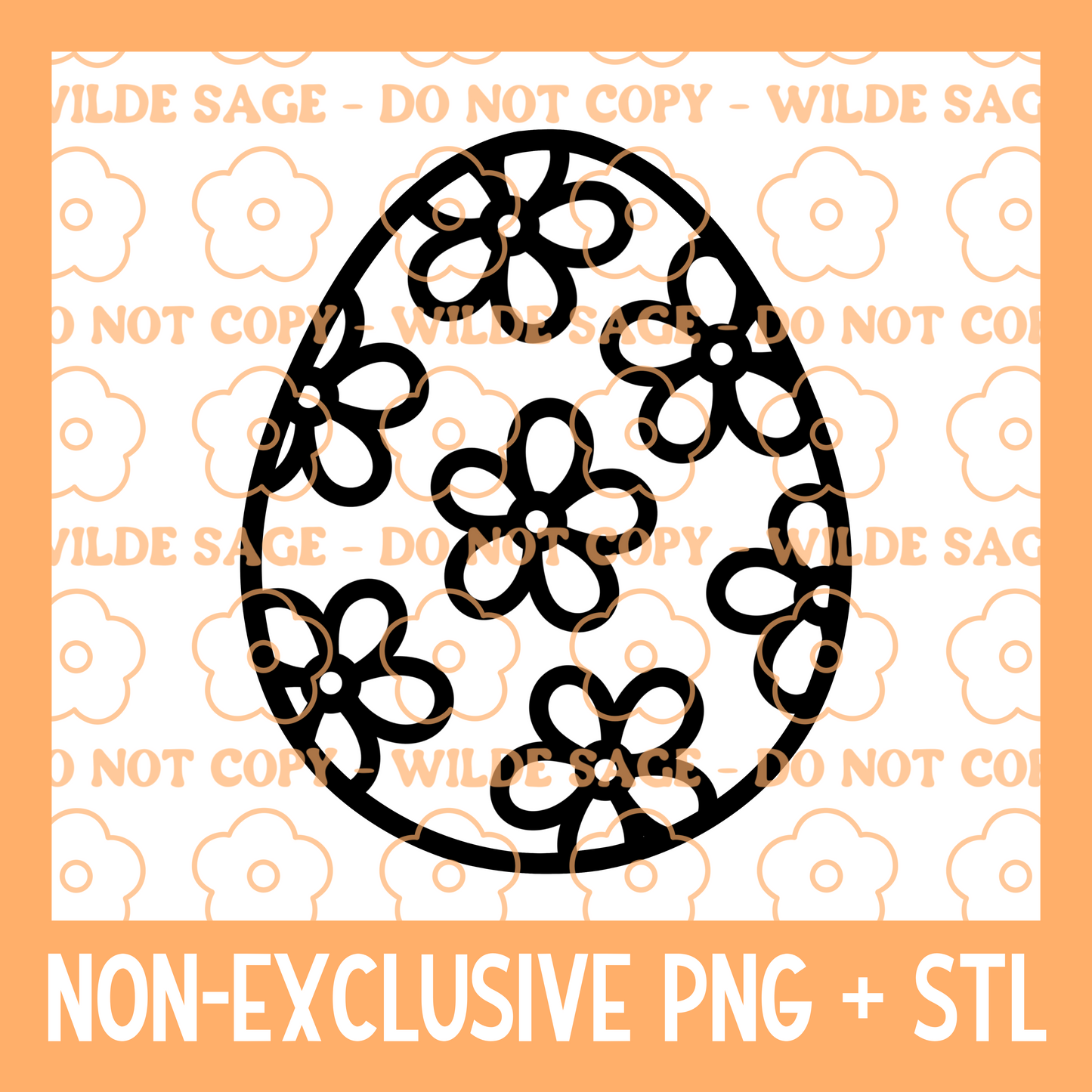 Flower Egg PNG & STL