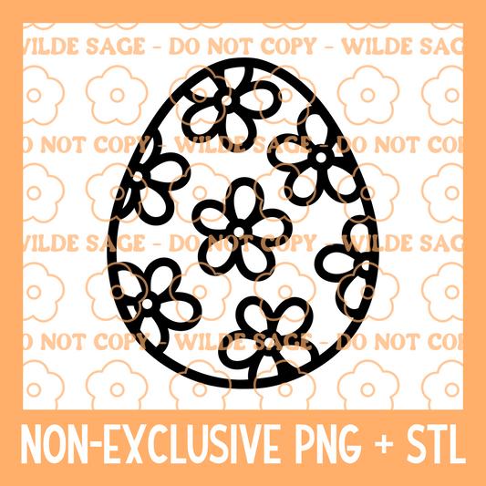 Flower Egg PNG & STL