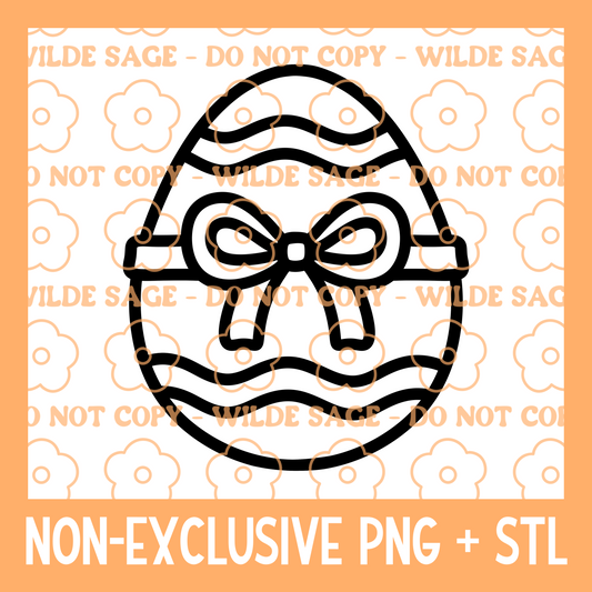 Bow Egg PNG & STL