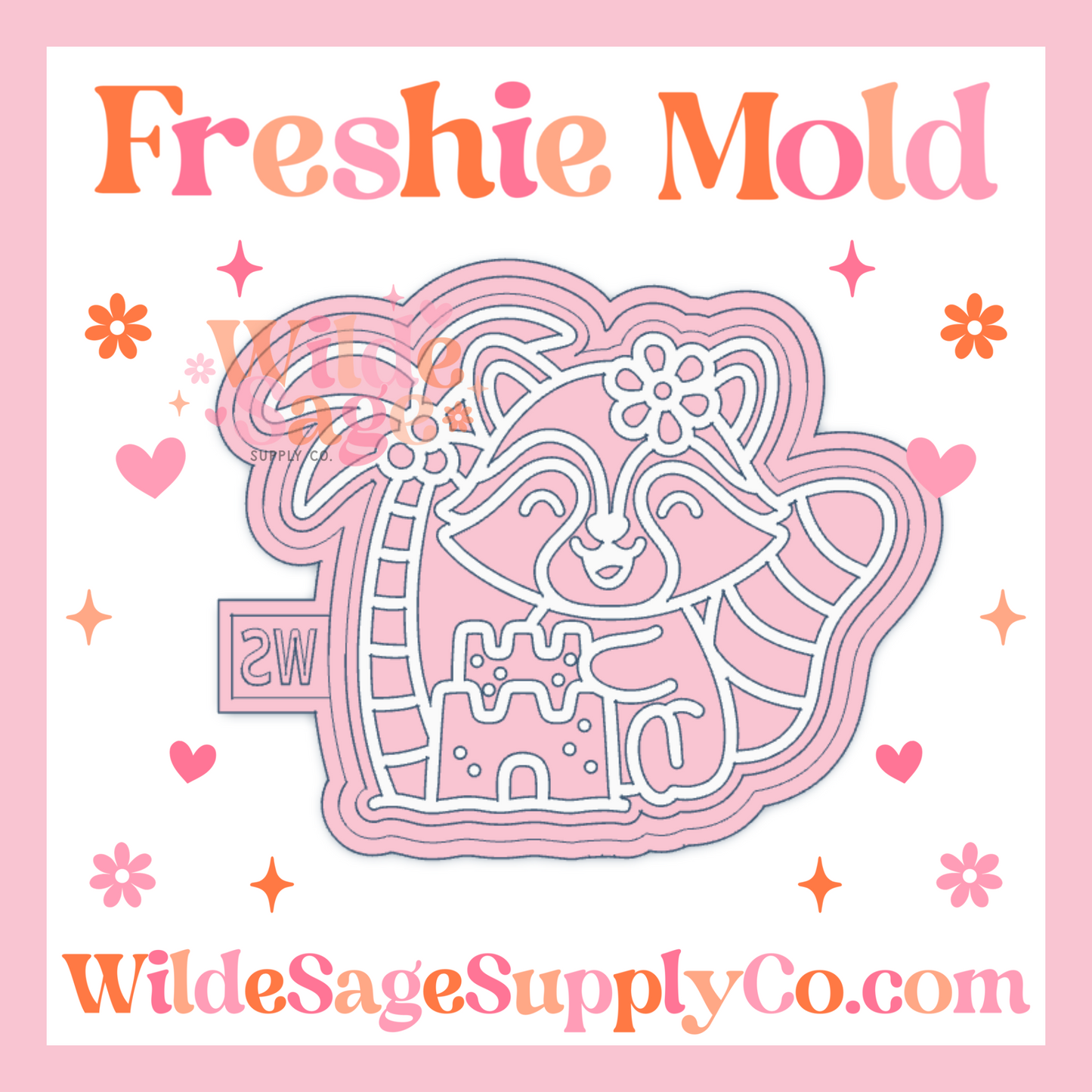 Sand Castle Raccoon Mold