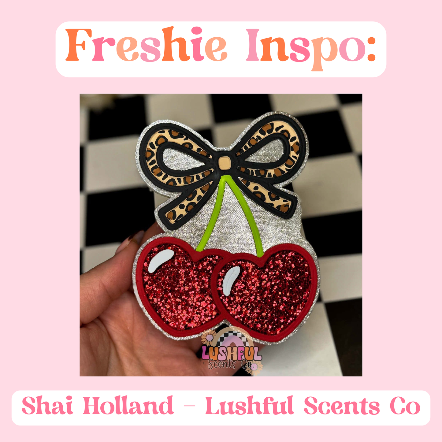 Heart Cherries with Bow Mold