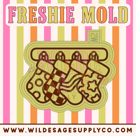 Groovy Christmas Stockings Mold
