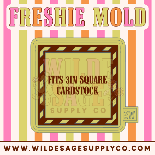Stripe Square for 3in Cardstock Square Mold