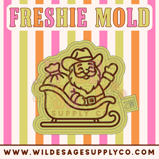 Cowboy Santa Sleigh Mold