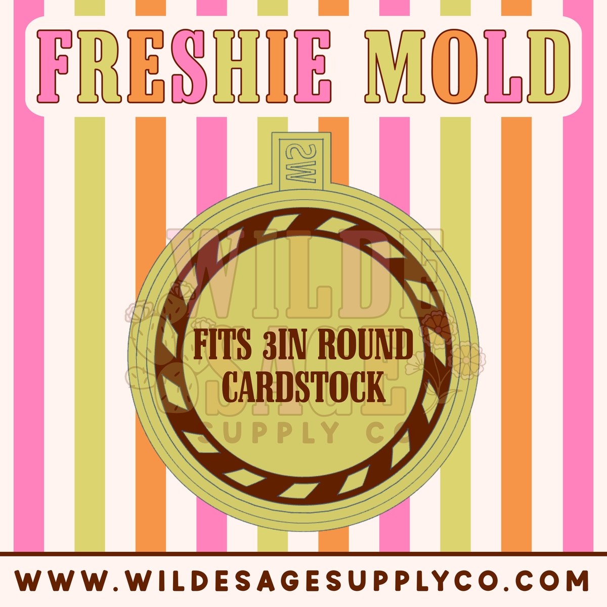 Stripe Circle for 3in Cardstock Round Mold