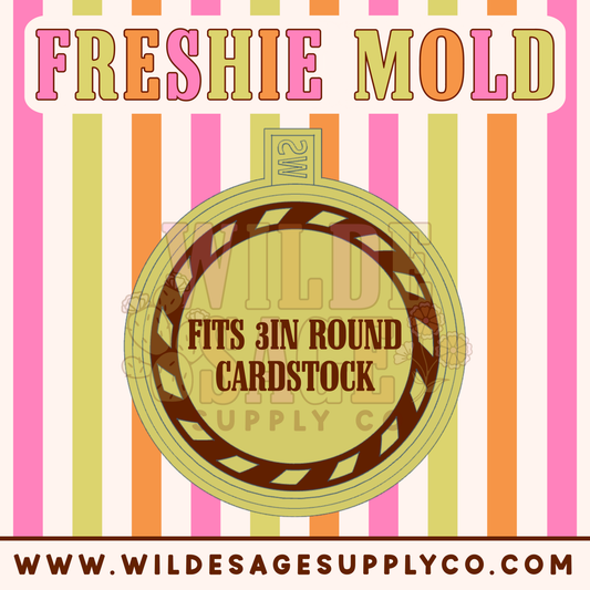 Stripe Circle for 3in Cardstock Round Mold