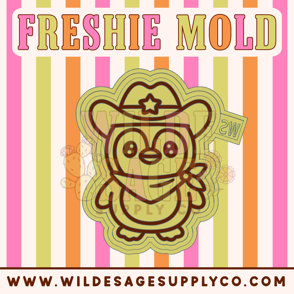 Cowboy Penguin Mold