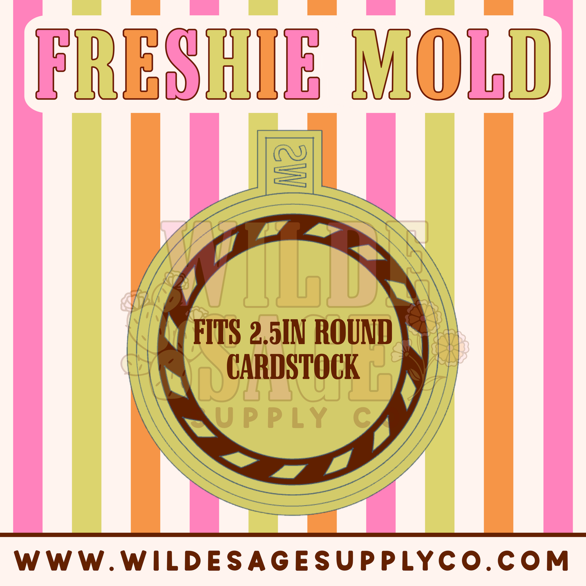 Stripe Circle for 2.5in Cardstock Round Mold