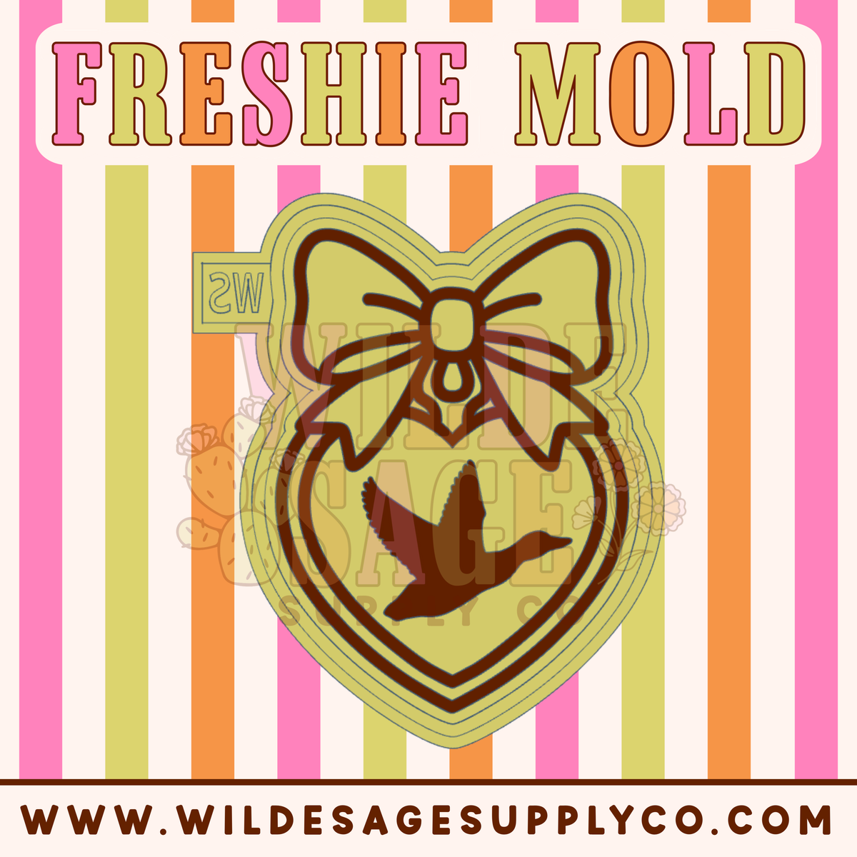 Mallard Duck Hunting Heart Locket Mold