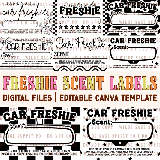 Thermal Freshie Scent Label Set
