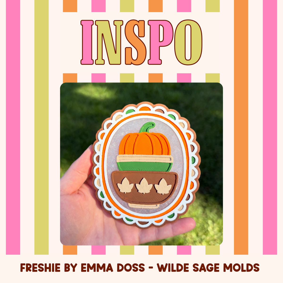 Pumpkin Fall Bowl Stack Frame Mold