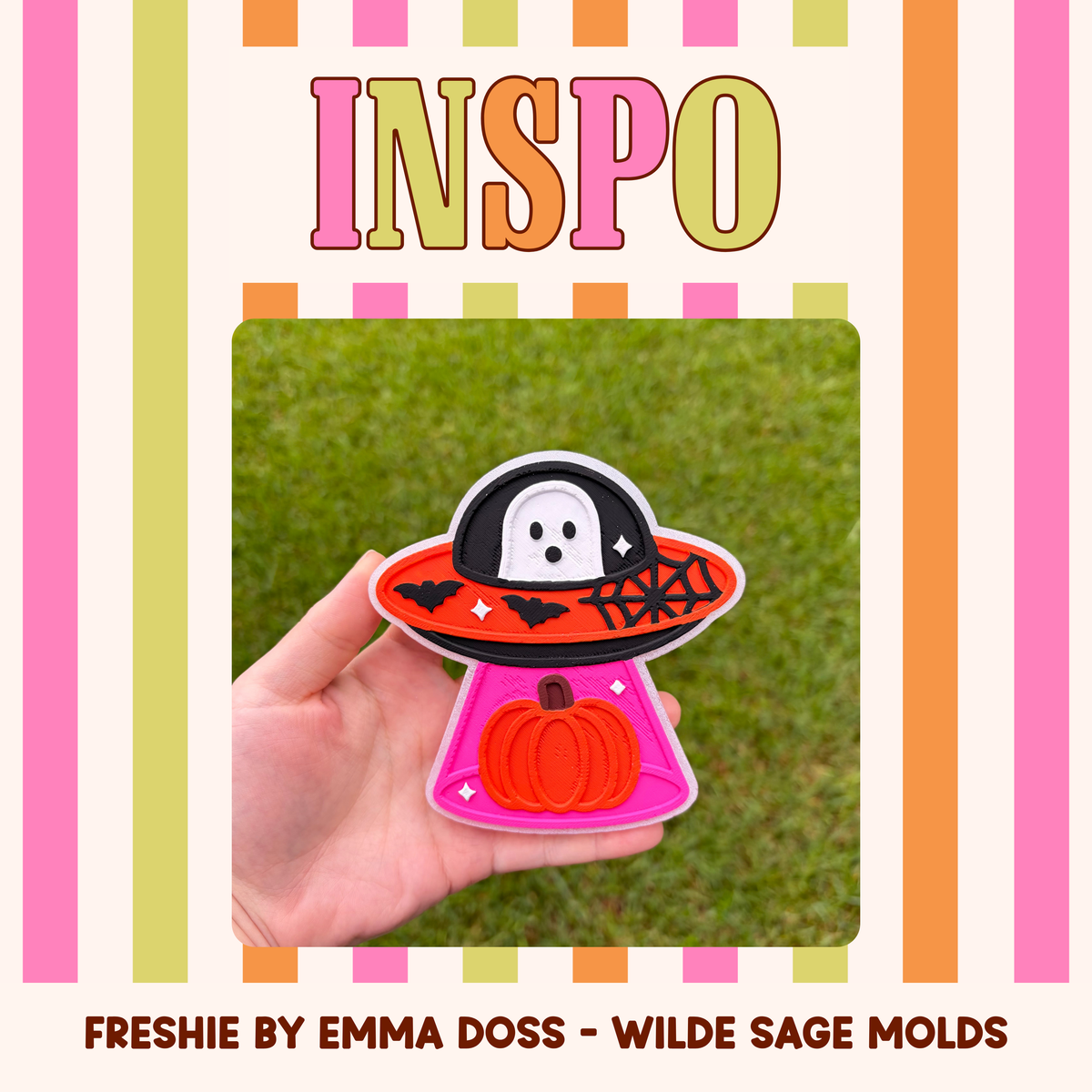 Ghost & Pumpkin UFO Mold