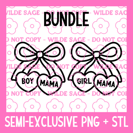 Mama Bow BUNDLE PNG and STL