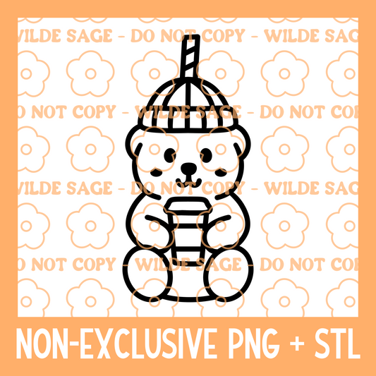 Coffee Bear PNG & STL